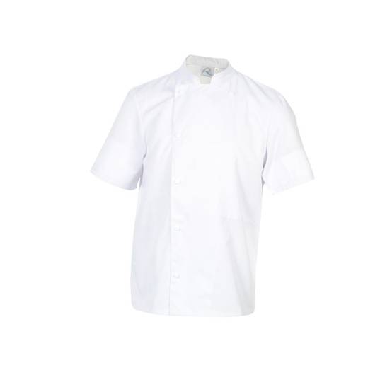 Veste de cuisine mixte manches courtes Robur Madras Blanc S