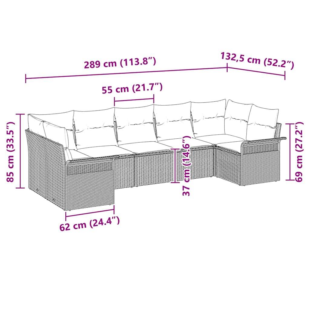 ComfortXL - Salon de Jardin d'Angle 7 Pièces en Polyrotin Modulable pour Extérieur et Patio Marron – ComfortXL Outdoor Living - Image 4