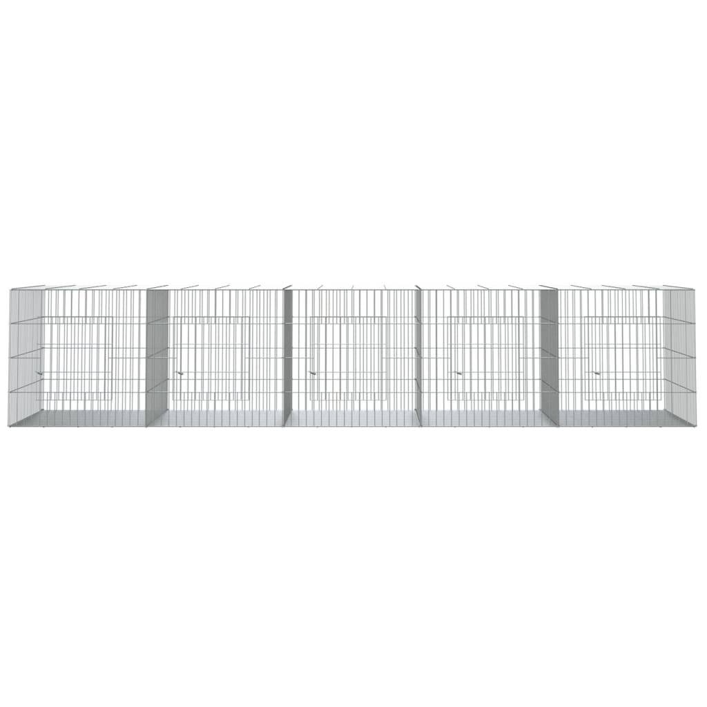 Vidaxl - Cage à lapin 5 panneaux 273x79x54 cm Fer galvanisé vidaXL 171571 - Image 7
