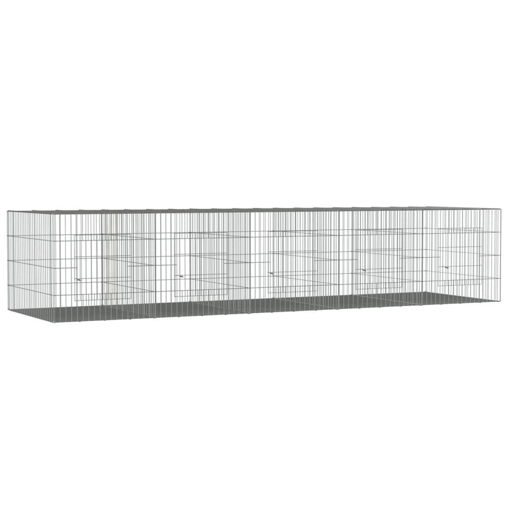Vidaxl - Cage à lapin 5 panneaux 273x79x54 cm Fer galvanisé vidaXL 171571 - Image 2