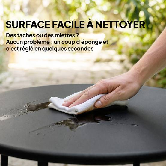 PANGIVO - Table basse de jardin métal noir 50 x 50 x 45.5 cm - PANGIVO - Image 7
