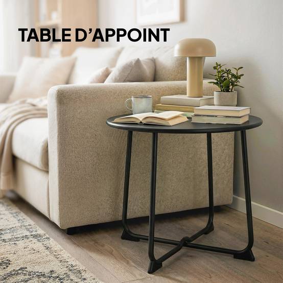 PANGIVO - Table basse de jardin métal noir 50 x 50 x 45.5 cm - PANGIVO - Image 9