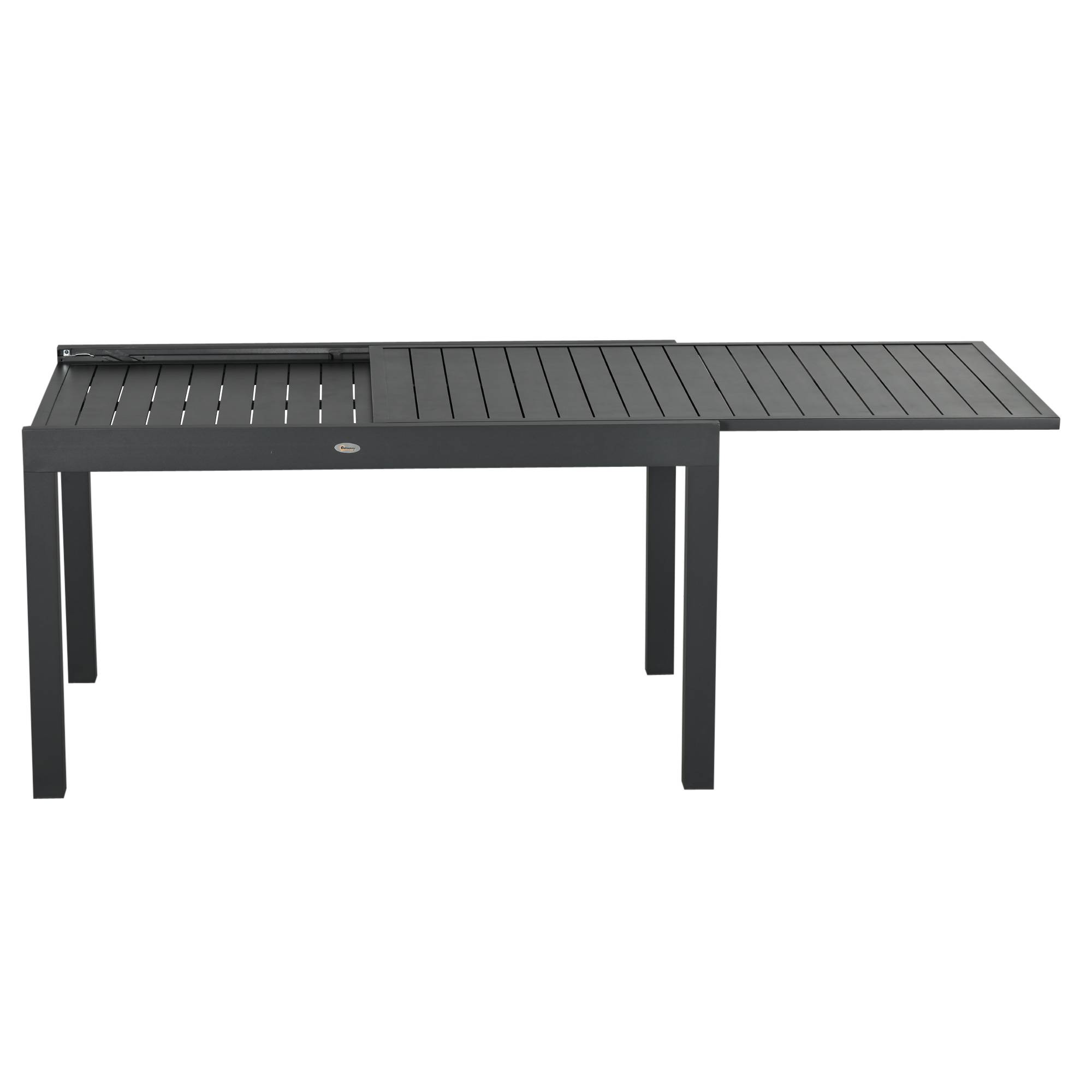 Outsunny - Ensemble de jardin 8 personnes chaises empilables table extensible 135/270L cm alu. textilène gris - Outsunny - Image 4