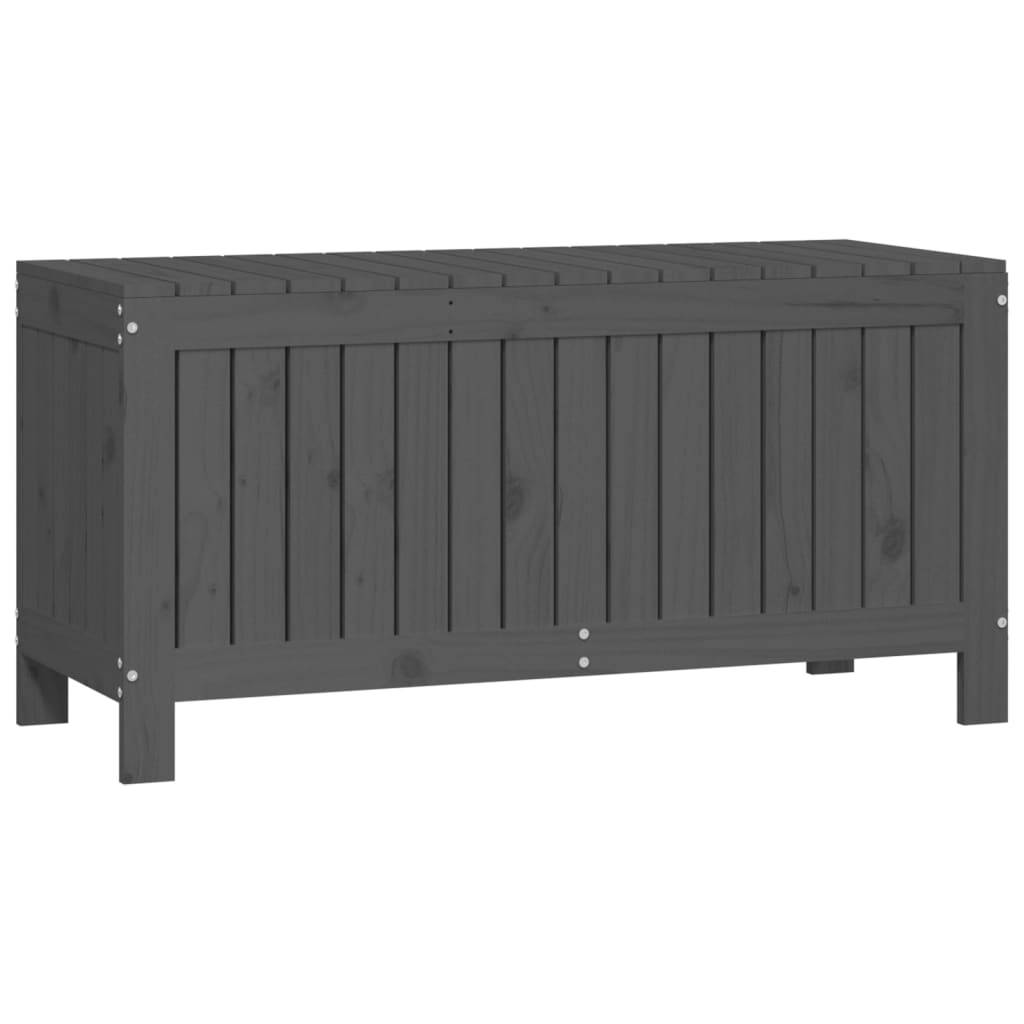 ComfortXL - Coffre de Jardin en Bois de Pin Massif Ventilé avec Vérin à Gaz pour Terrasse Gris 108x42,5x54 cm – ComfortXL Outdoor Living - Image 5