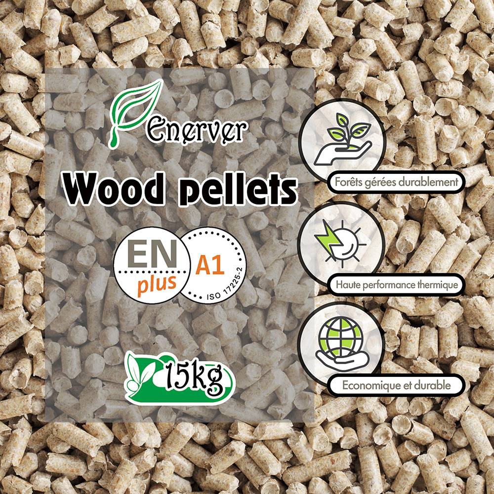 WOOD PELLETS - Granulés de bois sac 15 KG - X40 Sacs - 600KG - Image 3