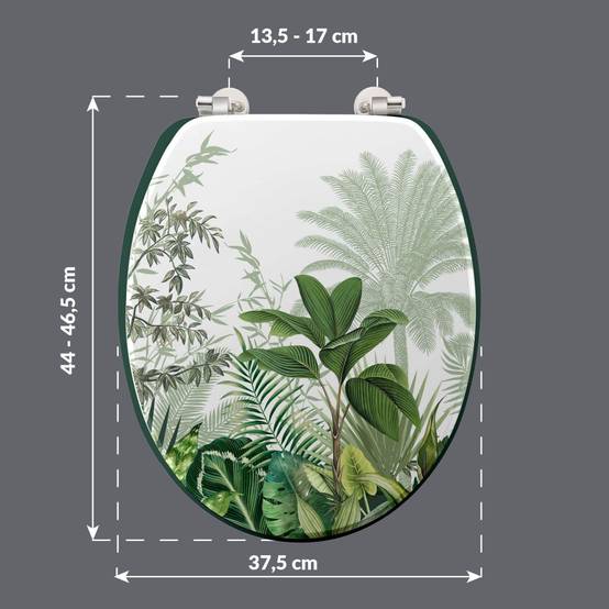 Abattant WC Imprimé Végétal "Vagabonde" 45cm Vert - Image 6