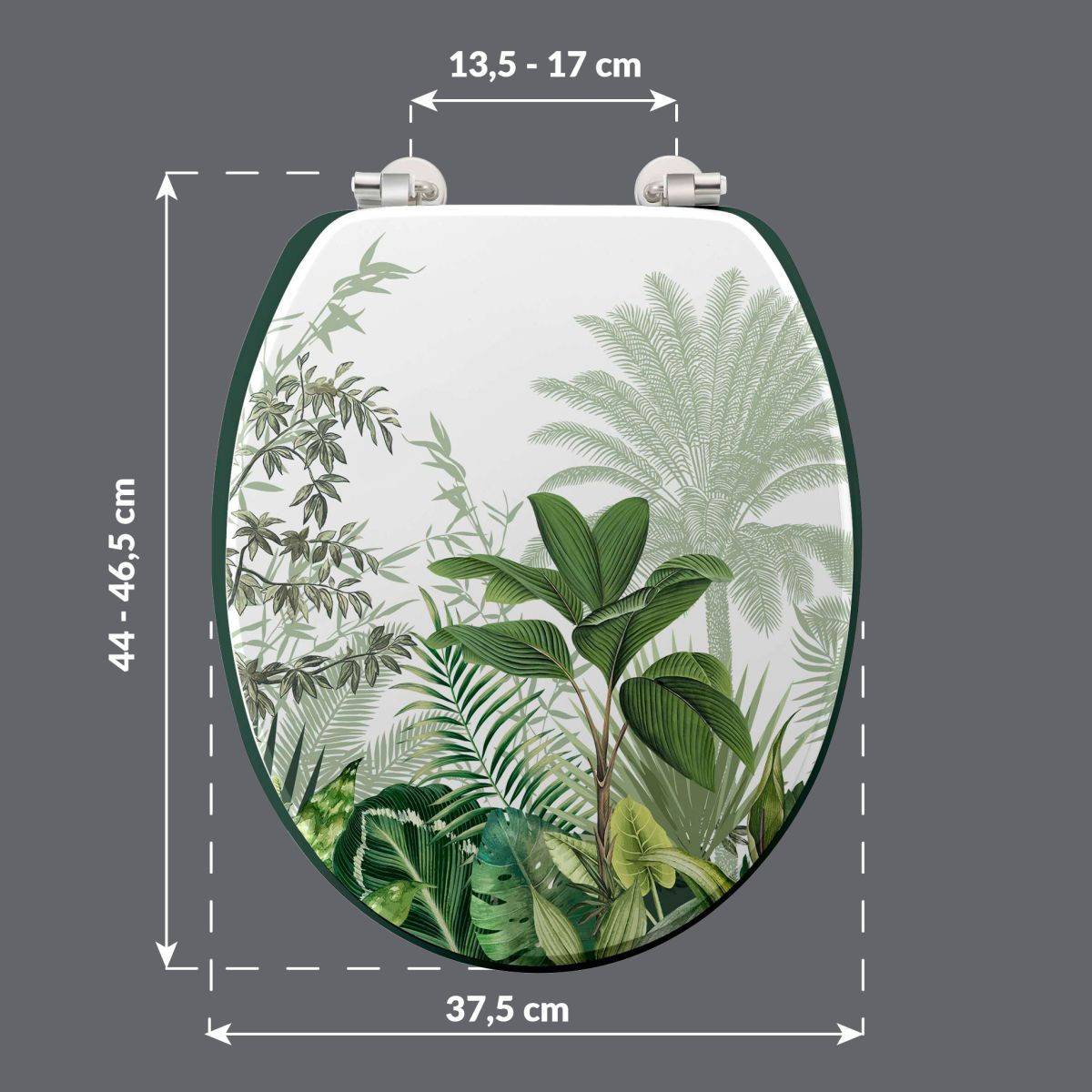 Abattant WC Imprimé Végétal "Vagabonde" 45cm Vert - Image 6