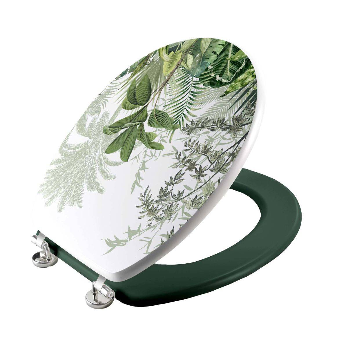 Abattant WC Imprimé Végétal "Vagabonde" 45cm Vert - Image 2
