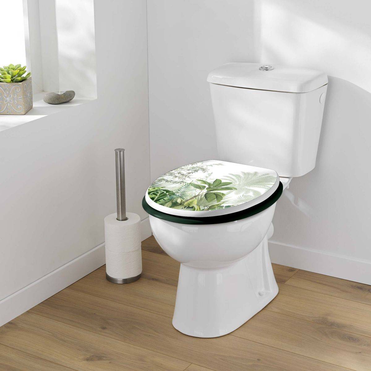 Abattant WC Imprimé Végétal "Vagabonde" 45cm Vert - Image 5