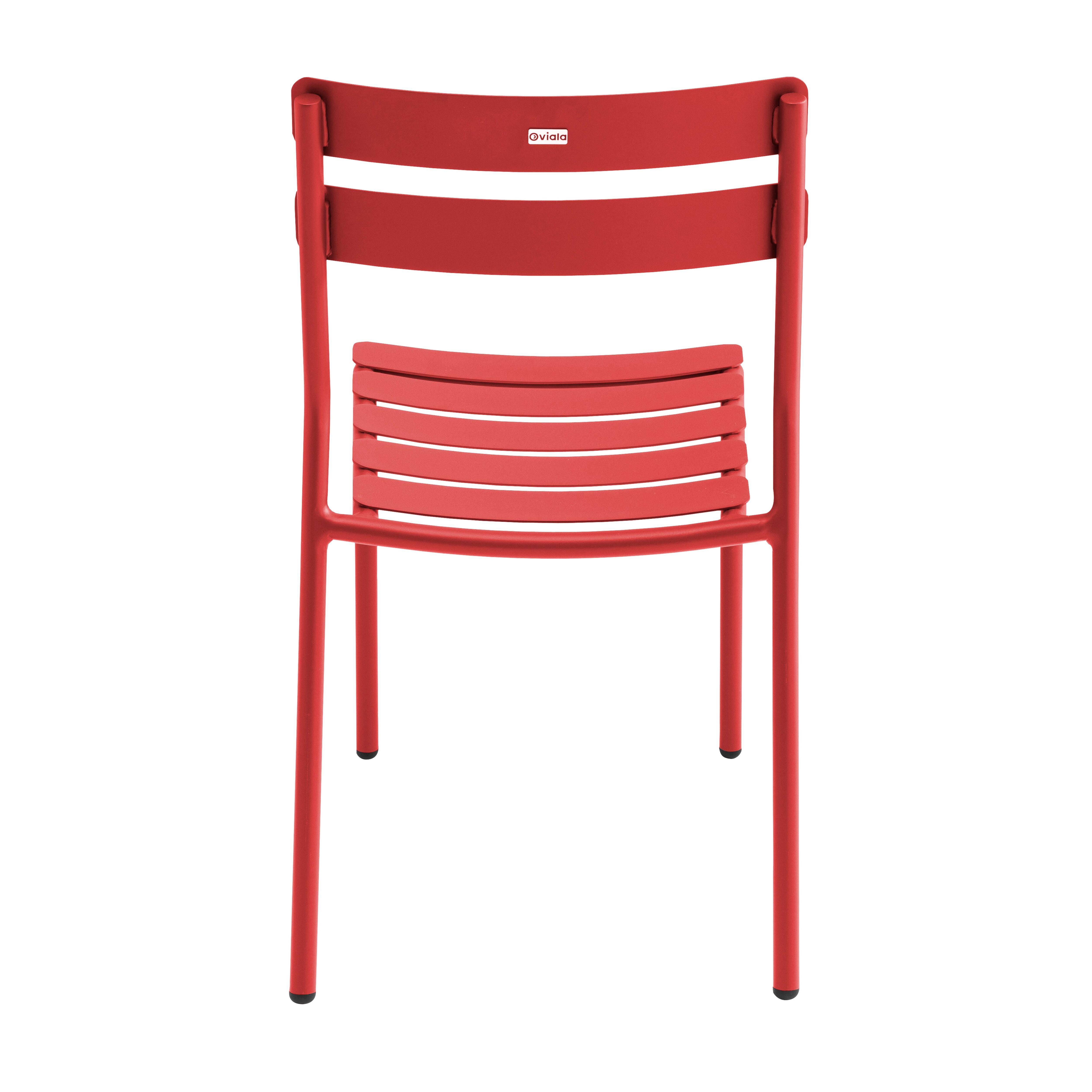 Oviala - Chaise de terrasse en aluminium rouge foncé Almada - Oviala - Image 5