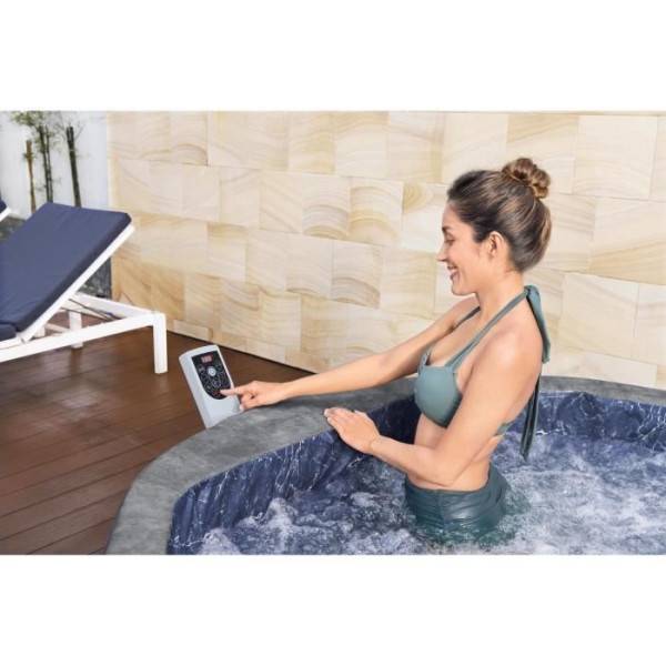 Bestway - Spa gonflable BESTWAY - Lay-Z-Spa Carrara - 140 airjets - 170 x 65 cm - 4 a 6 places - Rond (couverture, cartouche, 4 appuie-tet - Image 5