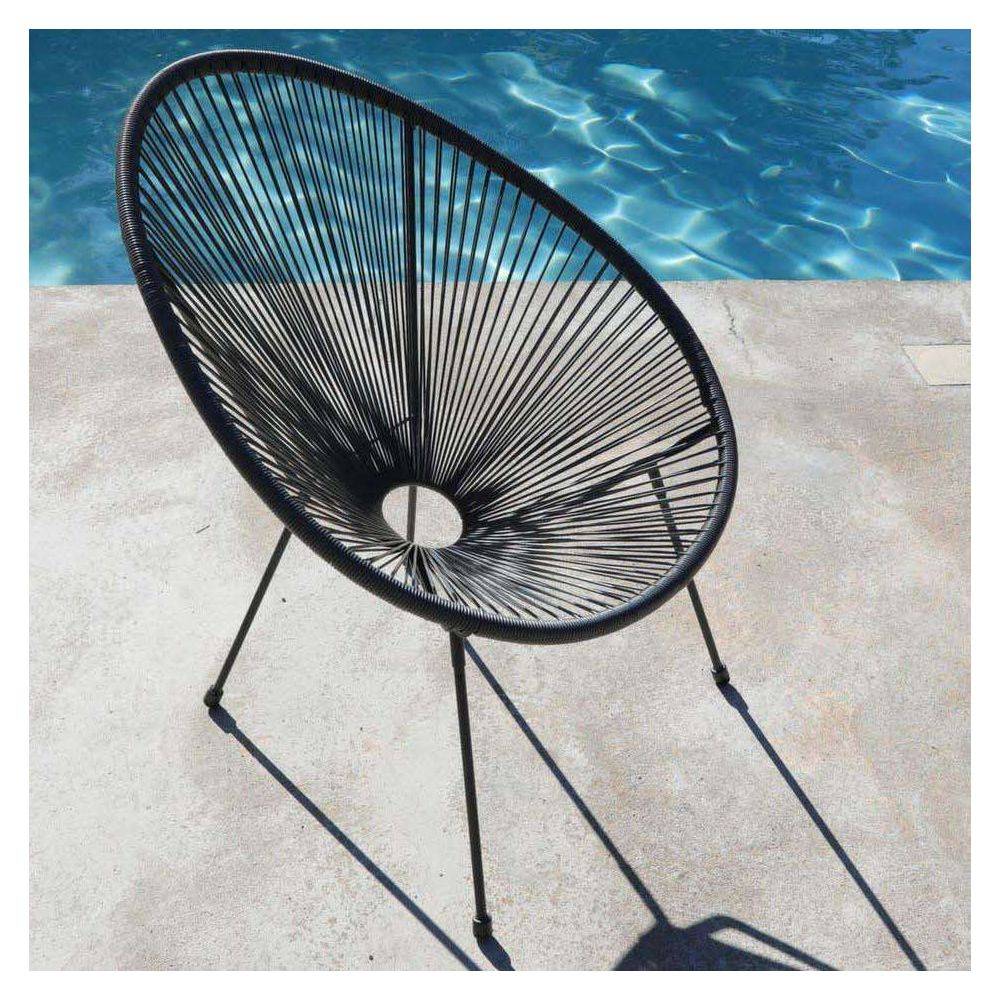 Alize - Fauteuil de jardin en acier et assise en fil de résine Rio - Image 2