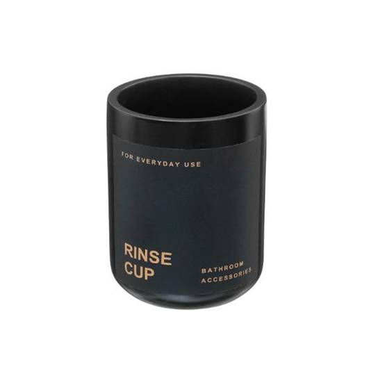 Gobelet Salle de Bain en Résine "Smart" 9cm Noir