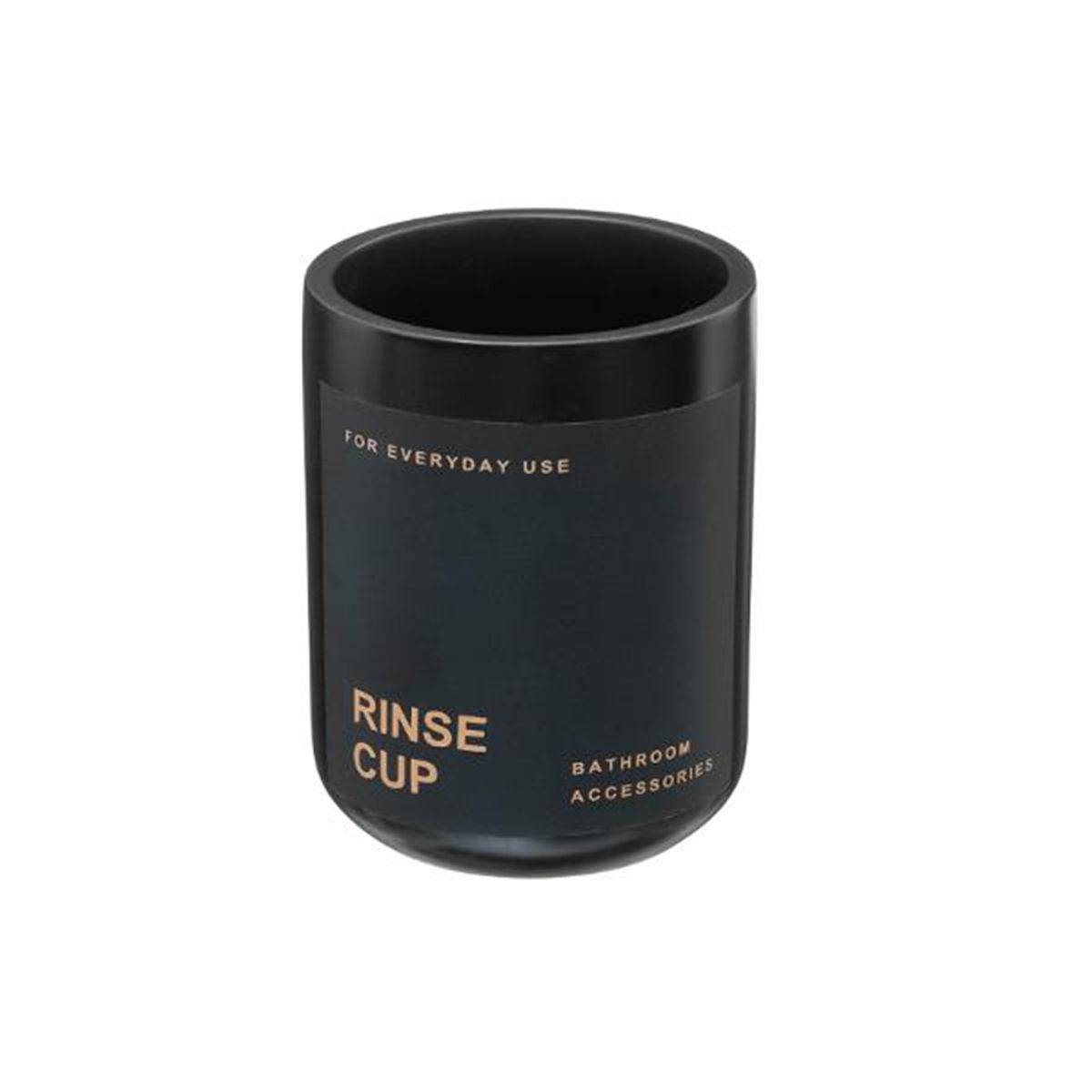Gobelet Salle de Bain en Résine "Smart" 9cm Noir