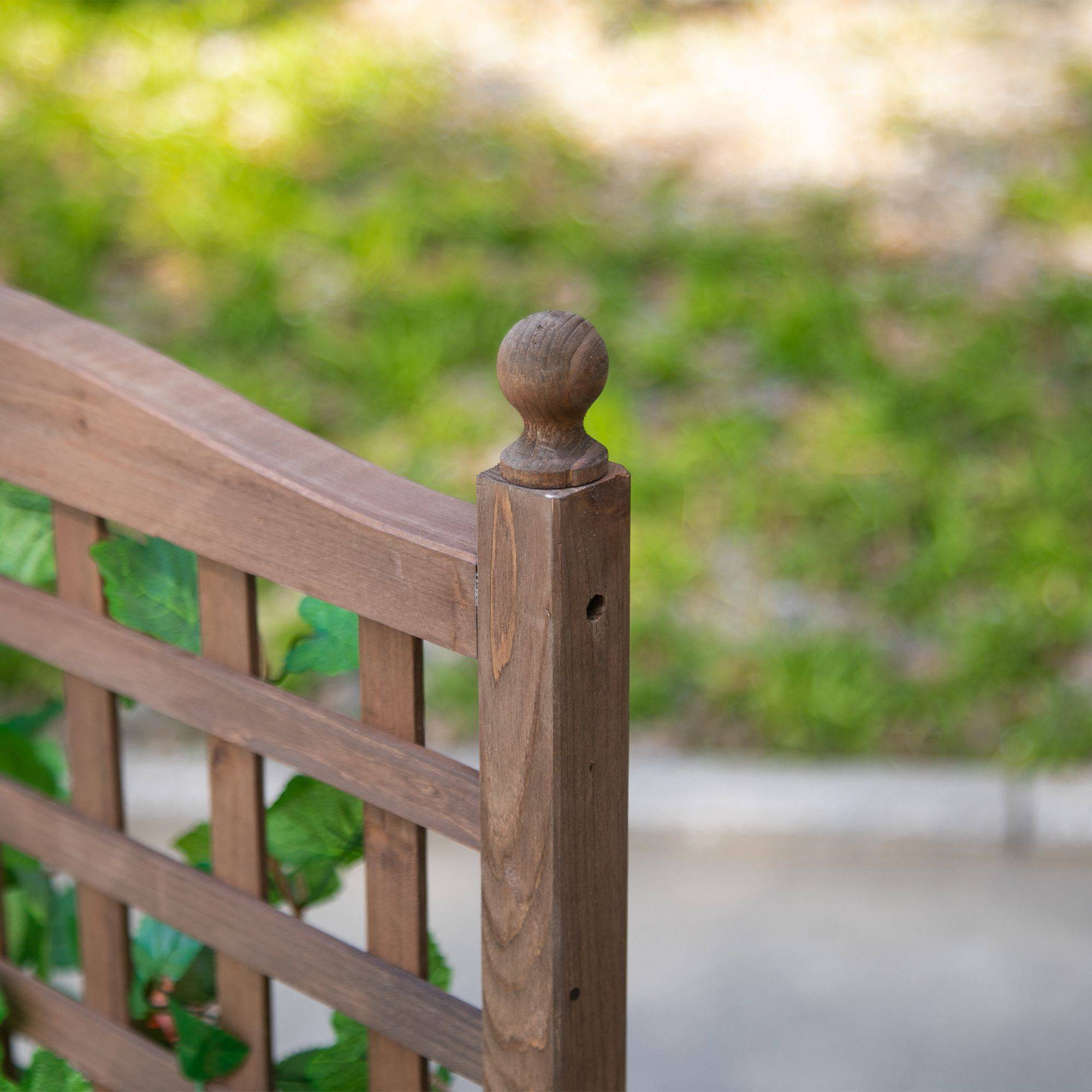 Jardinière avec treillis bois sapin balcon terrasse drainage de l'eau 64x28x120cm marron - ComfortXL Outdoor Living - Image 10