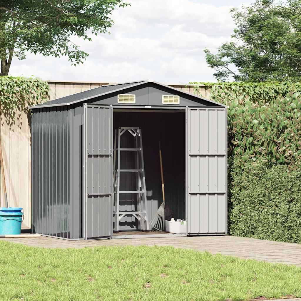 Vidaxl - Abri de jardin Gris 205x129x183 cm Métal galvanisé vidaXL 46298 - Image 2