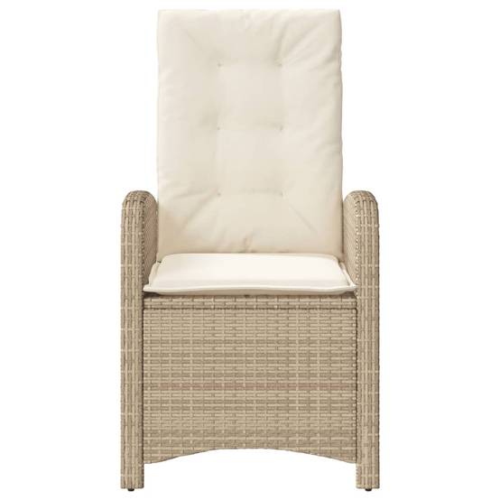 Vidaxl - Chaises inclinables de jardin lot de 2 et coussins beige rotin vidaXL 365172 - Image 6