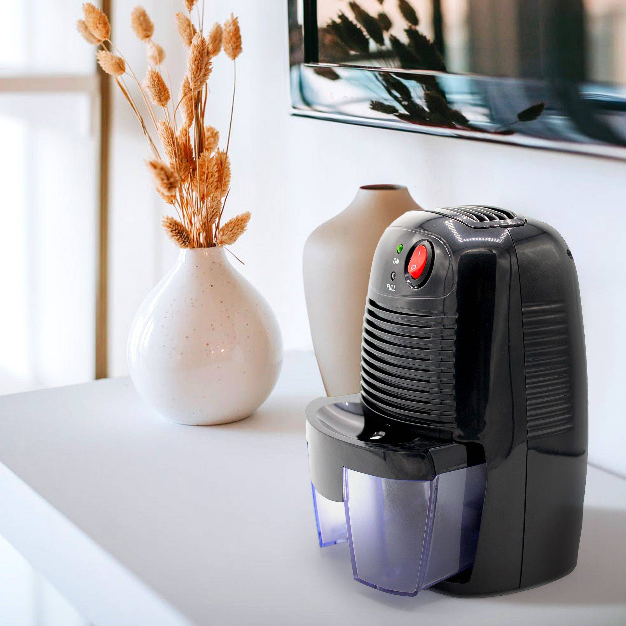 FISHTEC Déshumidificateur électrique compact et silencieux - Capacité de 250 ml par jour avec Réservoir de 500 ml - 20 m² - Image 2