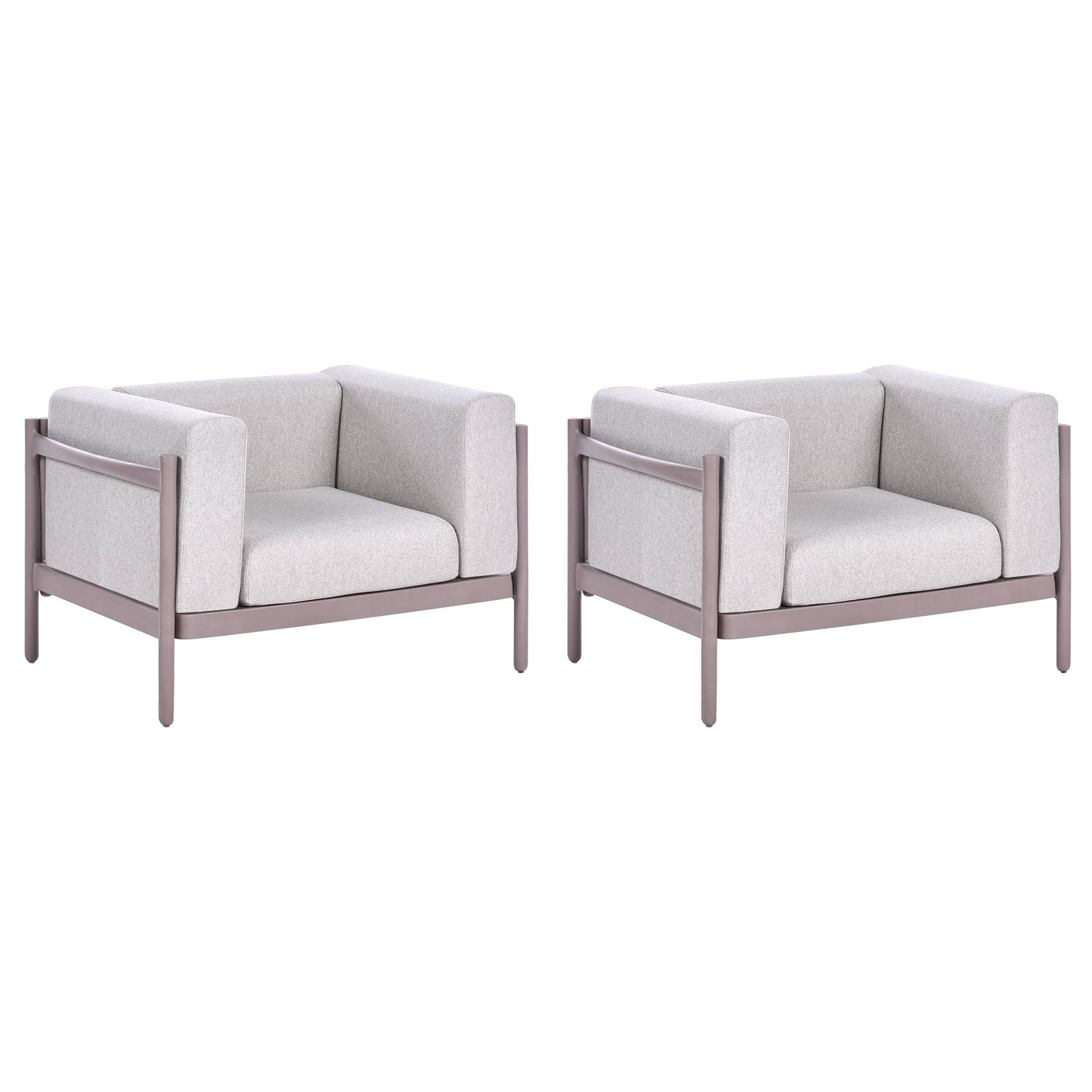 Fauteuil Matière synthétique Taupe FERRETTI - Beliani - Image 1