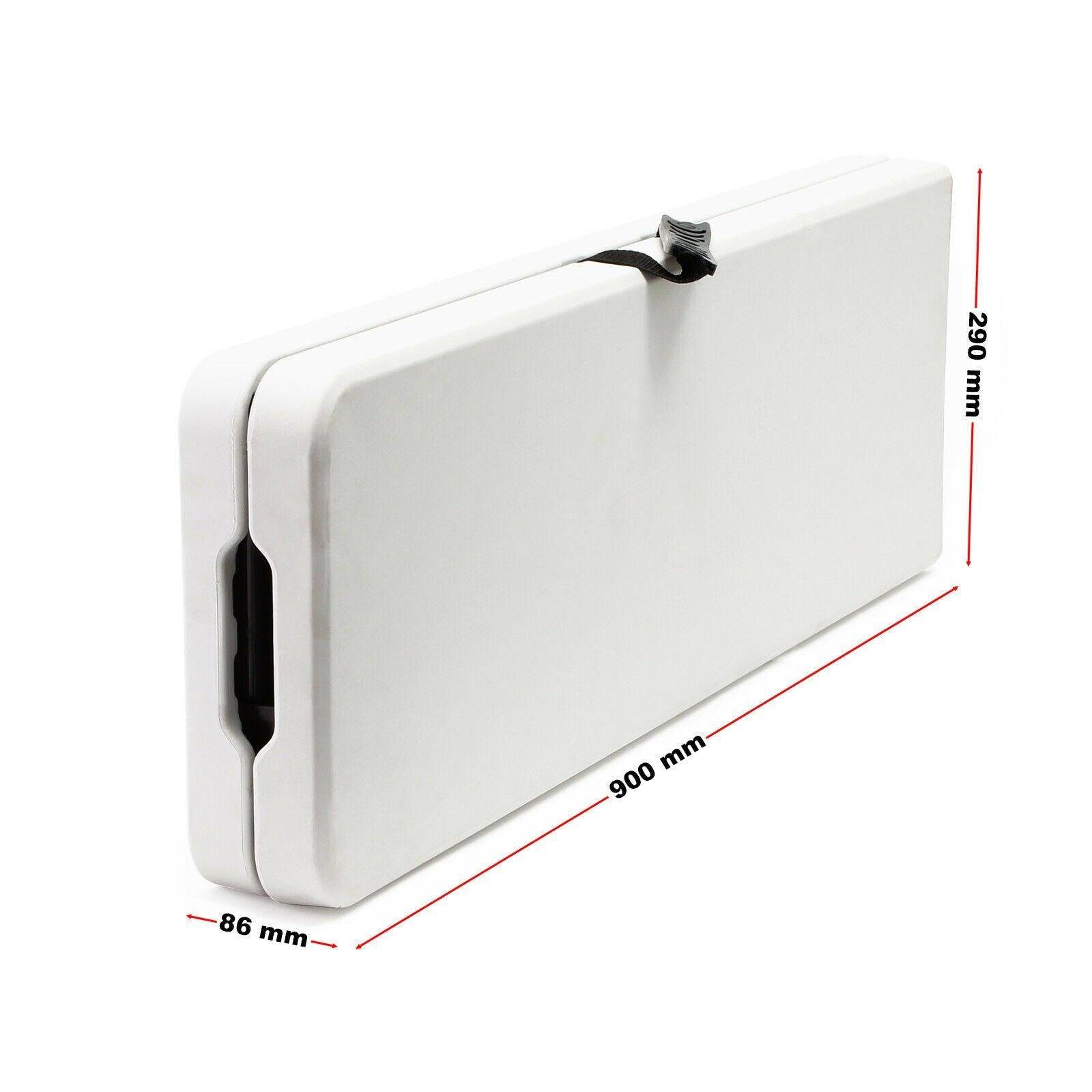 Helloshop26 - Banc de camping pliant léger jardin extérieur fête barbecue pique-nique 180 cm blanc - Image 5