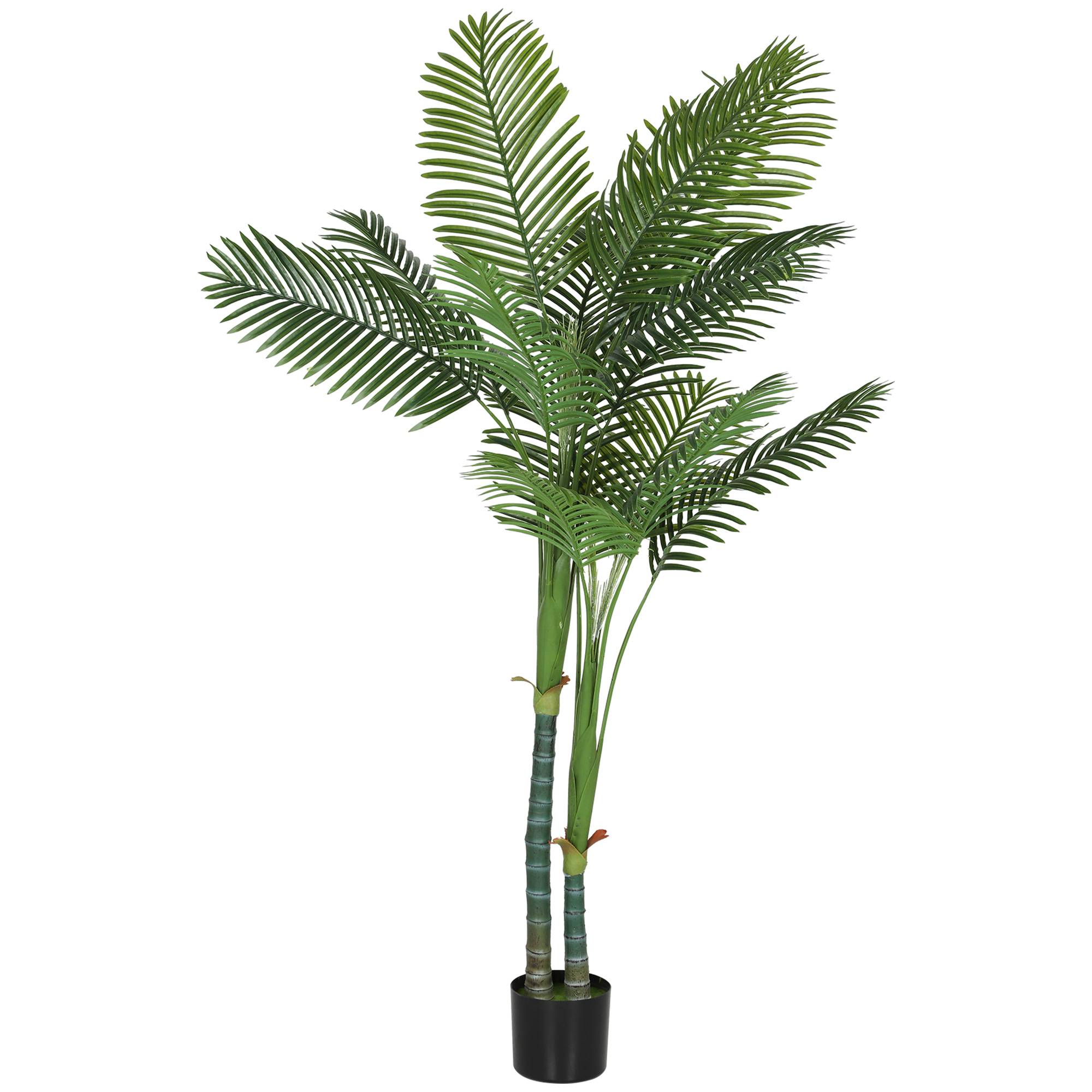 Grand palmier Areca artificiel plastique salon effet naturel 180 cm vert - ComfortXL Outdoor Living - Image 2