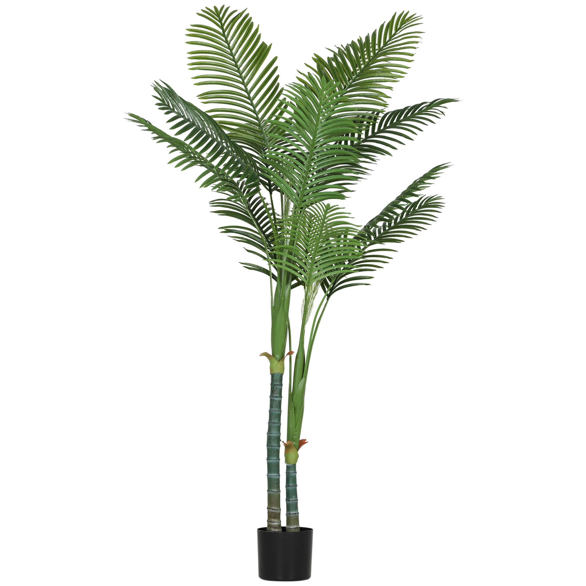 Grand palmier Areca artificiel plastique salon effet naturel 180 cm vert - ComfortXL Outdoor Living - Image 1