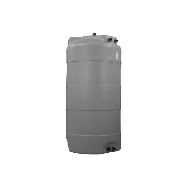 Cuve récupération eau de pluie 500L - Réservoir aérien vertical Gris - Polyéthylène - ELBI CV - Image 1