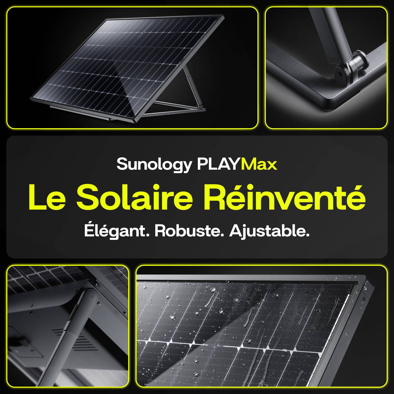 Sunology PLAY Max - Kit 3 panneaux solaires avec batterie (option) 1350W bifacial – Stations solaires livrées assemblées – Installation au sol ou mur - Image 6