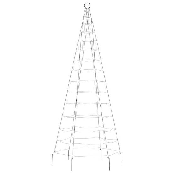 Sapin De Noël - Arbre de Noël lumineux sur mât de drapeau 200 LED blanc 180 cm - Image 5