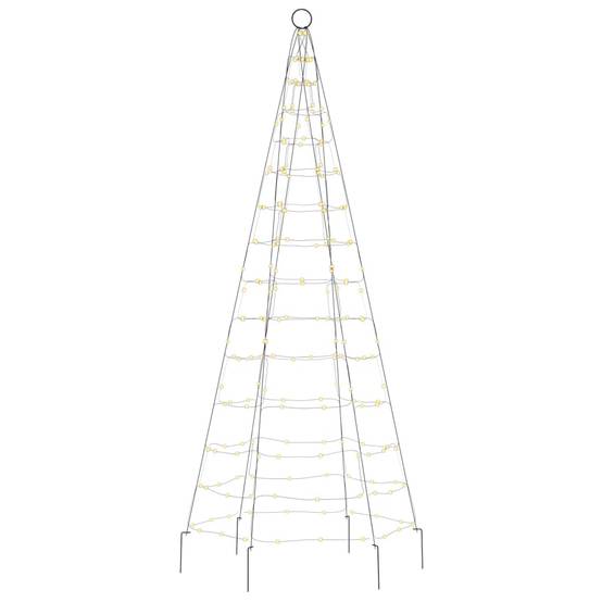 Sapin De Noël - Arbre de Noël lumineux sur mât de drapeau 200 LED blanc 180 cm - Image 4
