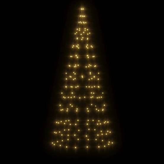 Sapin De Noël - Arbre de Noël lumineux sur mât de drapeau 200 LED blanc 180 cm - Image 3