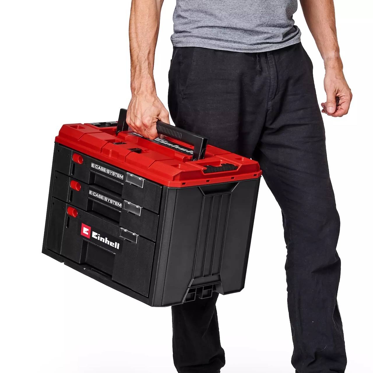 Einhell - Mallette à tiroirs modulaire - E-Case Einhell - 3 tiroirs verrouillables - Système empilable - Image 3