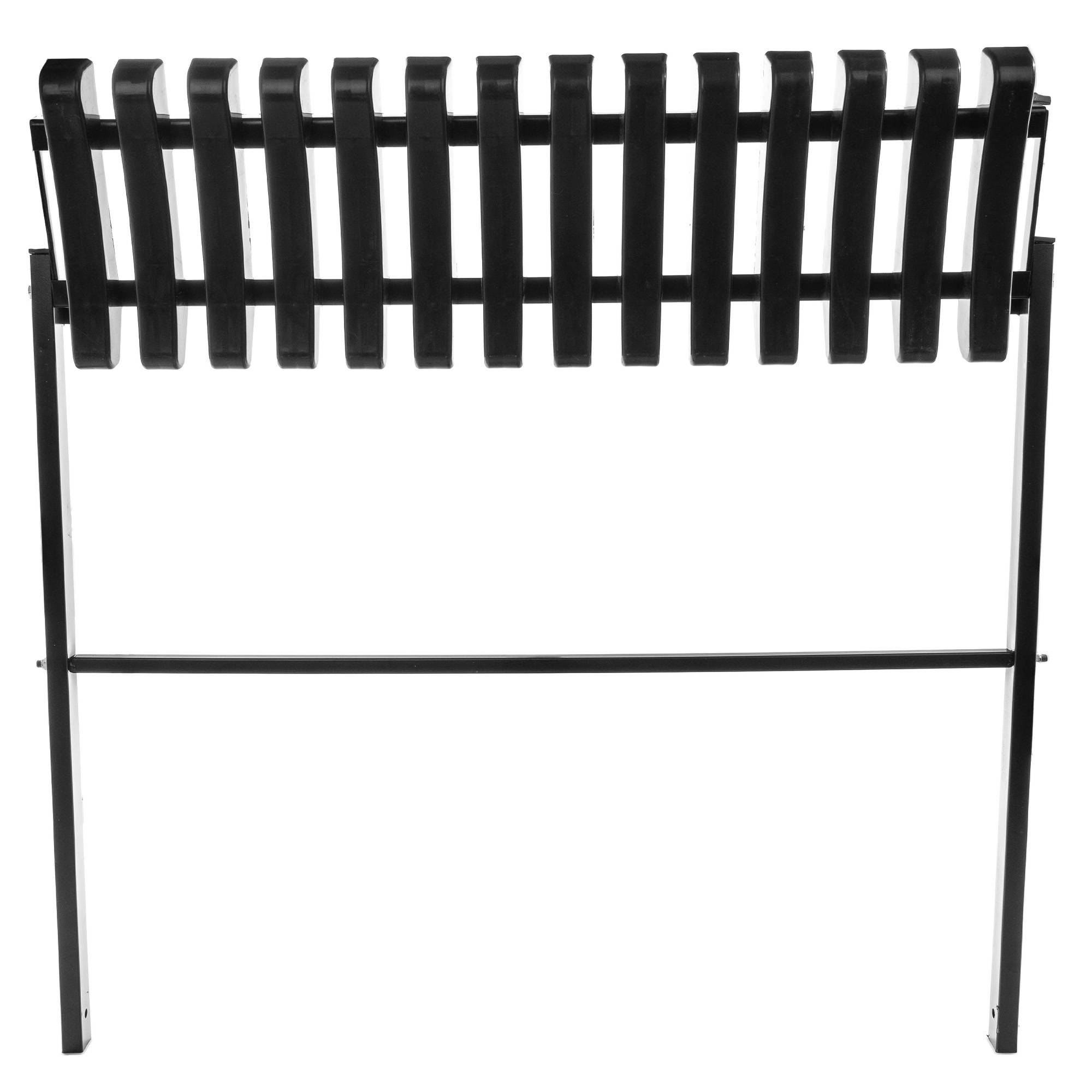 Banc de Jardin Pliable Noir, 77x91cm, Stabilité Extérieure - Image 6
