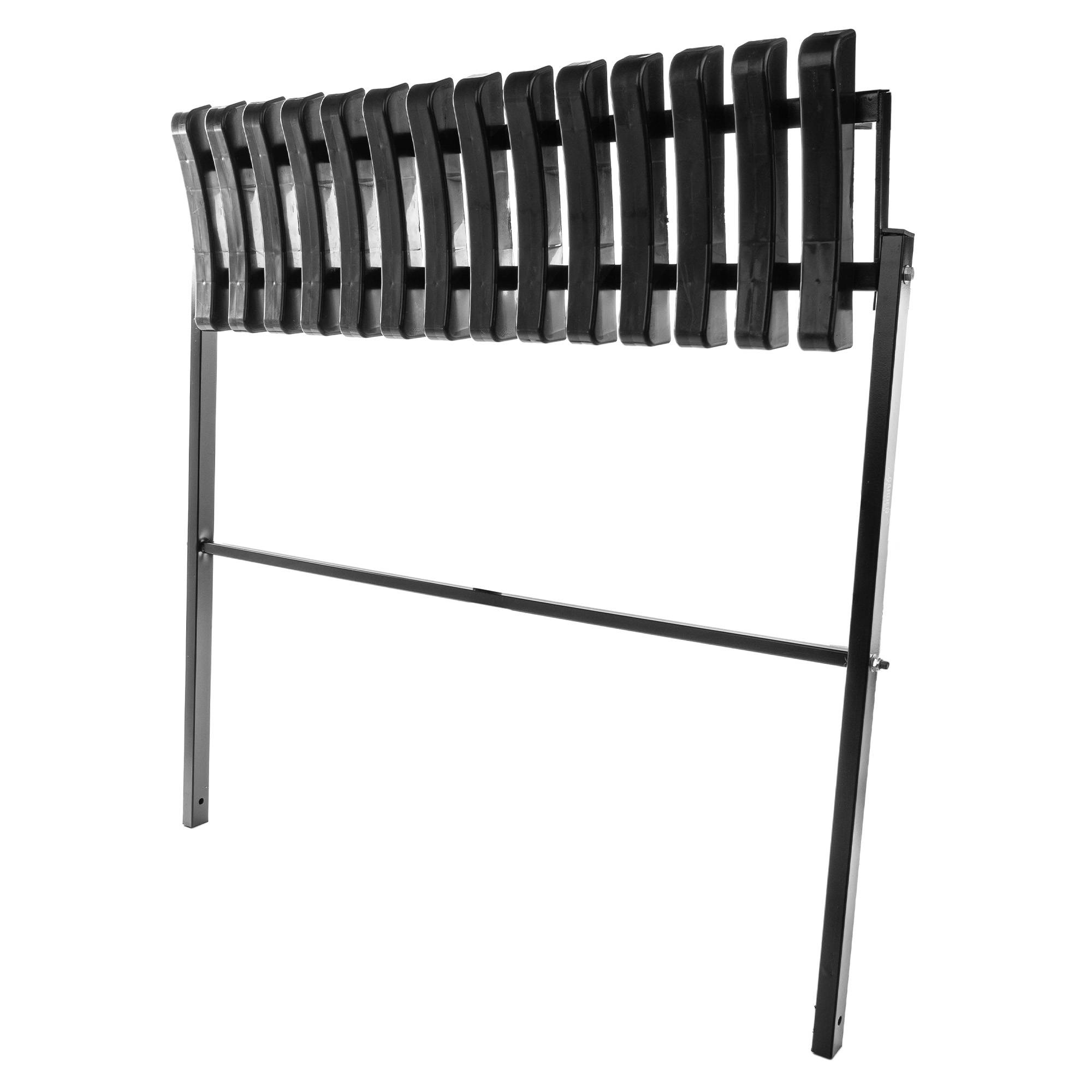Banc de Jardin Pliable Noir, 77x91cm, Stabilité Extérieure - Image 7