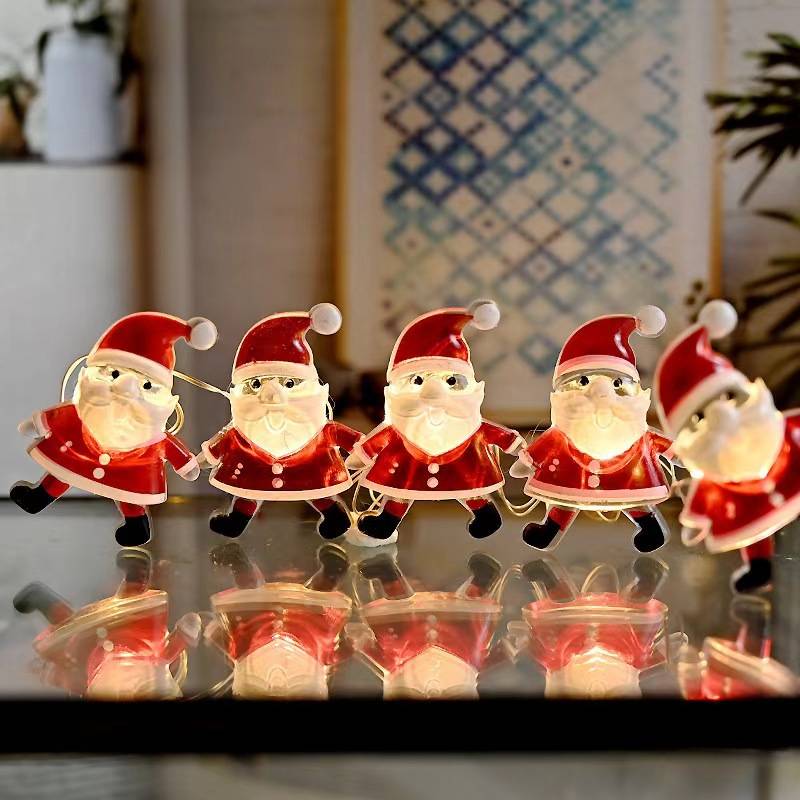 Guirlande lumineuse d'intérieur à piles, 3 m/30 LED, décoration Père Noël, rideaux lumineux d'extérieur, lumière blanche chaude, éclairage - Image 1