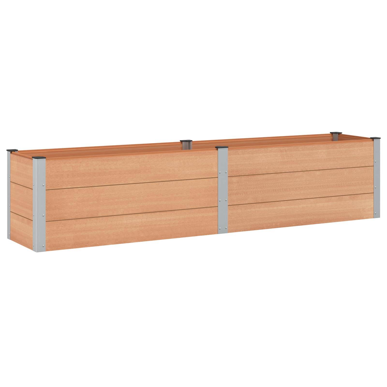 Prolenta Premium - Jardinière aluminium marron 250 x 50 x 54 cm - Prolenta premium p3152.1 - Image 1