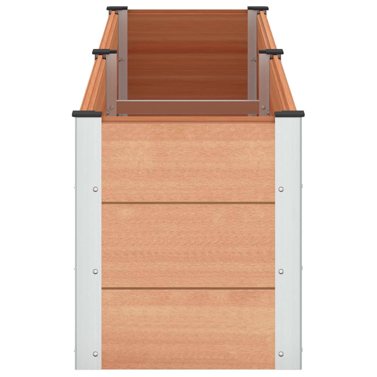 Prolenta Premium - Jardinière aluminium marron  250 x 50 x 54 cm  - Prolenta premium p3152.1 - Image 4
