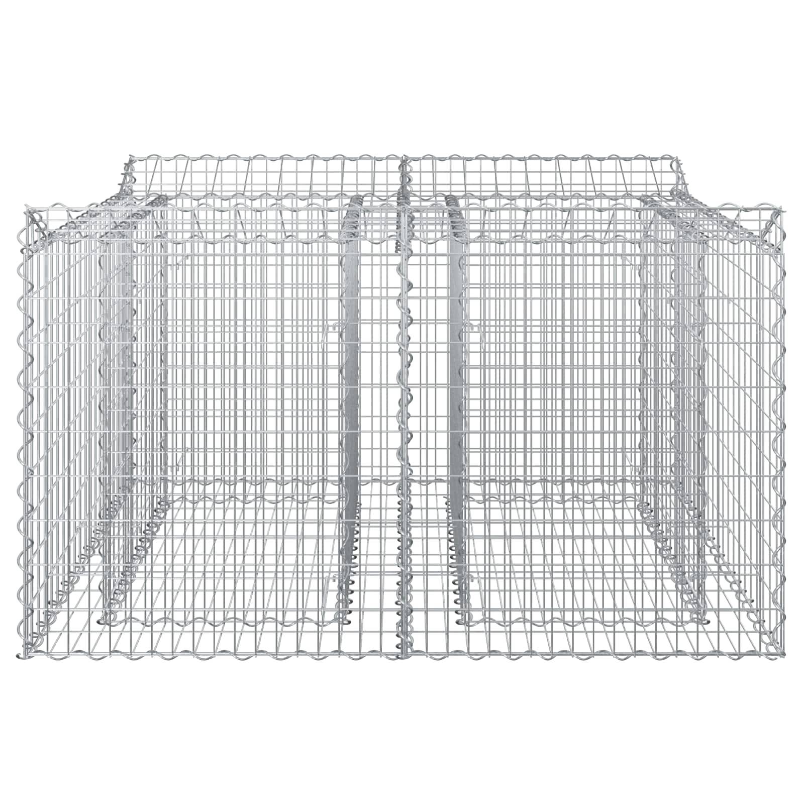 PANGIVO - Lit surélevé gabion Acier galvanisé Argenté 100 x 100 x 60 cm - PANGIVO - Image 6
