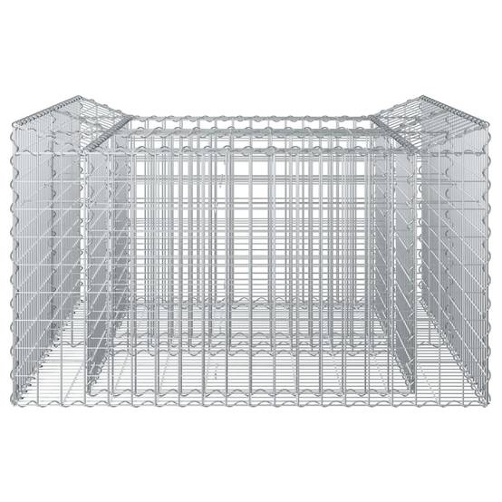 PANGIVO - Lit surélevé gabion Acier galvanisé Argenté 100 x 100 x 60 cm - PANGIVO - Image 7