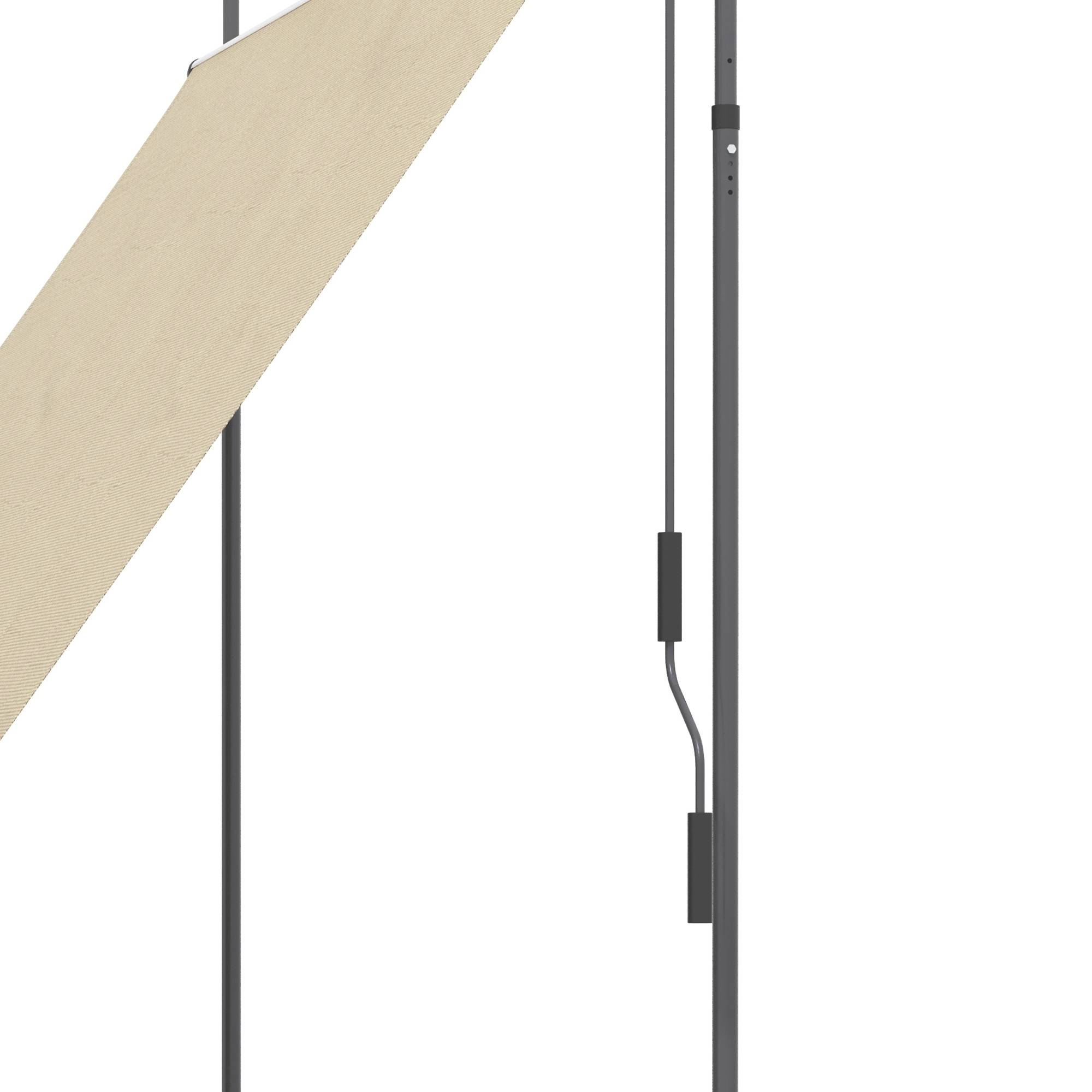 Store banne rétractable manuel à manivelle 200 x 120 x 210-300 cm, hauteur réglable, imperméable et anti-UV, beige - Image 10