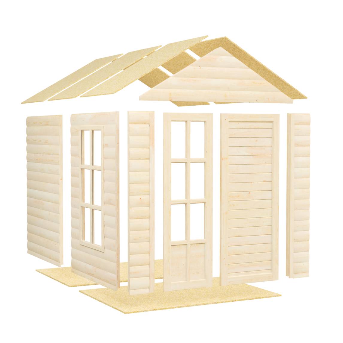Abri de jardin bois Bertilo Blockhaus LUX 19mm avec plancher 4,32m² - Image 5