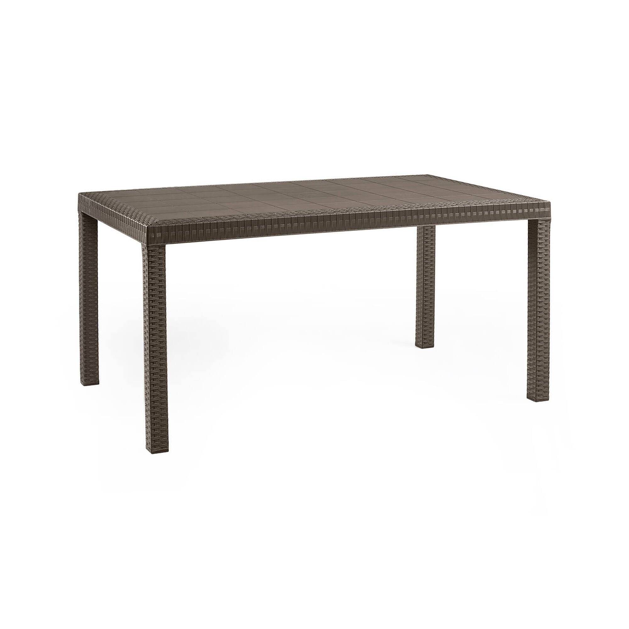 Dmora - Table d'extérieur Giove, Base pique-nique, Table de jardin, Table d'extérieur polyvalent, Made in Italy, 150x90 h74 cm, Marron - Image 1