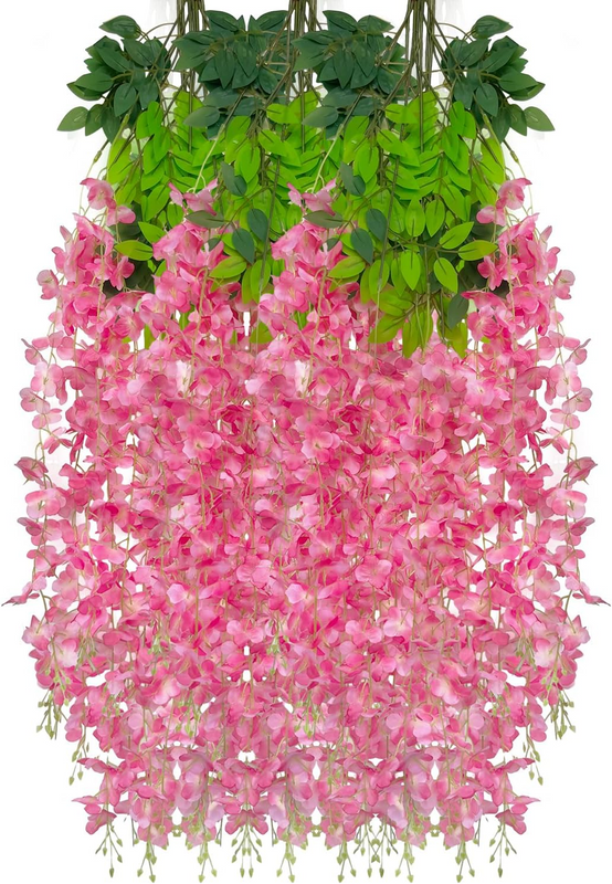 Glycine Artificielle Rose 10 mètres - Lot de 2 Rouleaux pour Décoration Murale et Événements - Lytech - Image 3