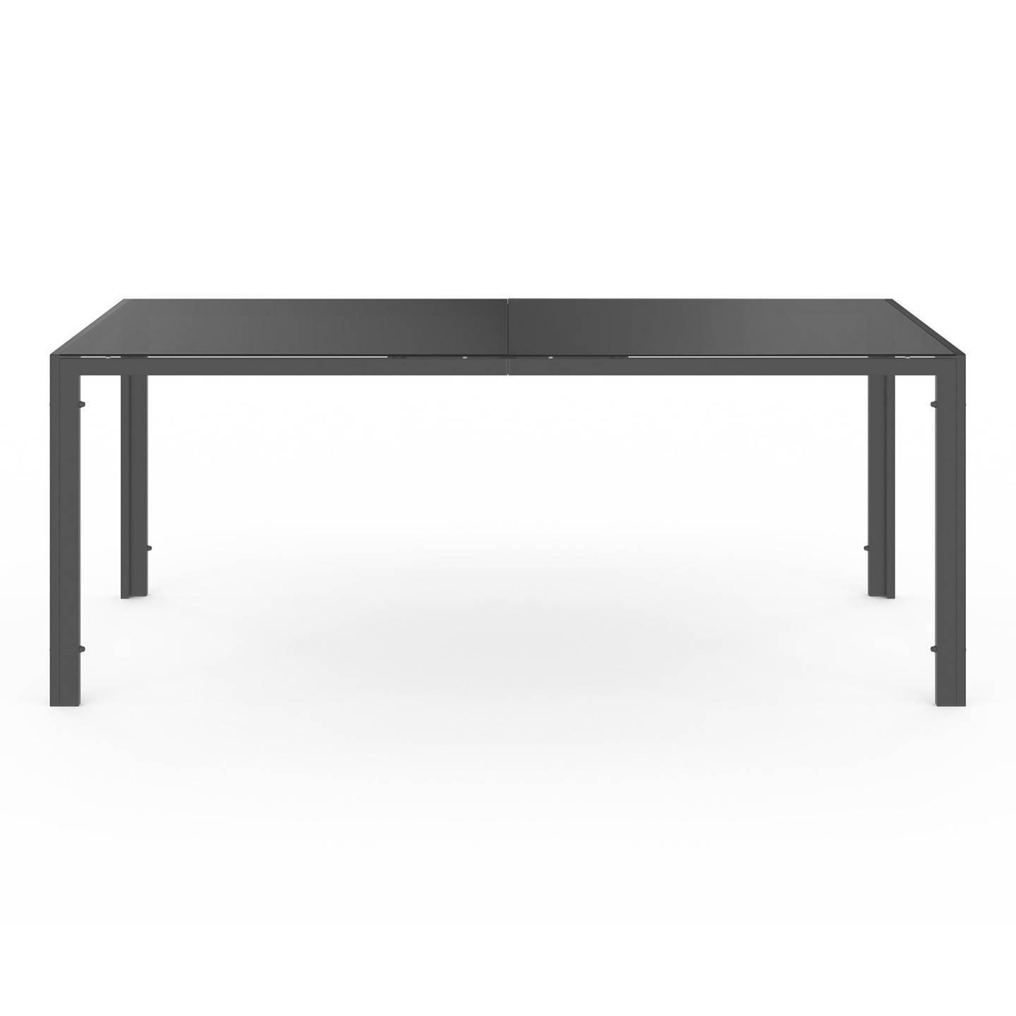 Salon de jardin table 190 cm + 8 chaises empilables mix color gris noir terracotta – MADRID – ID Market - Image 3