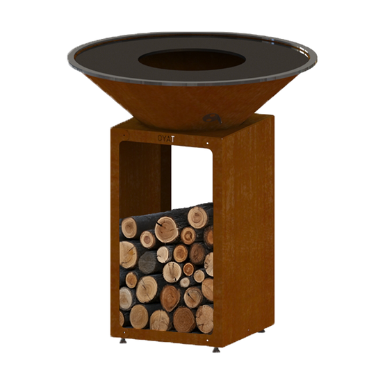 Brasero B.B.O 88 Cognac - Ø84cm Acier corten - OYAT - Image 1