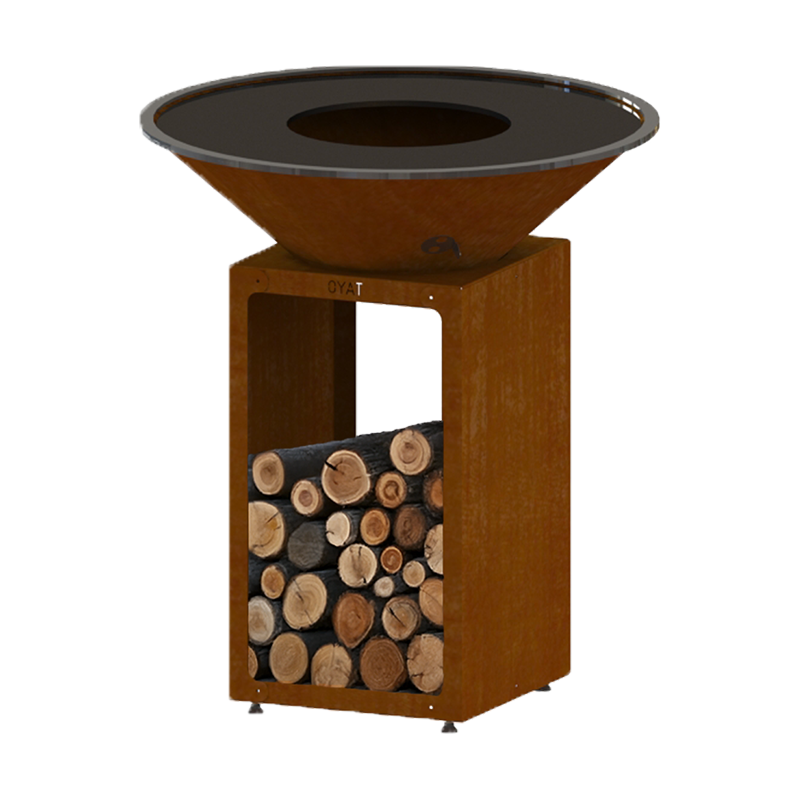 Brasero B.B.O 88 Cognac -  Ø84cm Acier corten - OYAT - Image 1