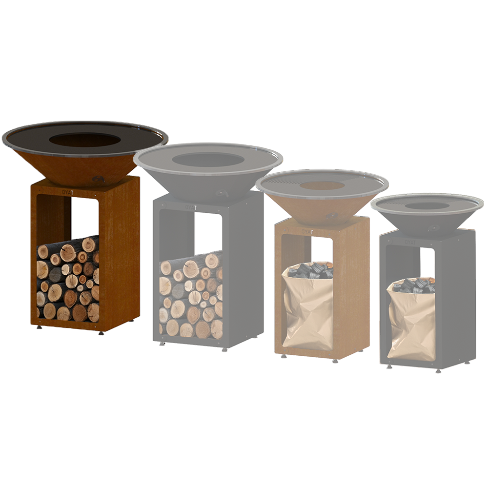 Brasero B.B.O 88 Cognac -  Ø84cm Acier corten - OYAT - Image 6