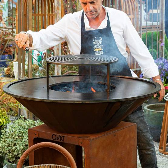 Brasero B.B.O 88 Cognac - Ø84cm Acier corten - OYAT - Image 2
