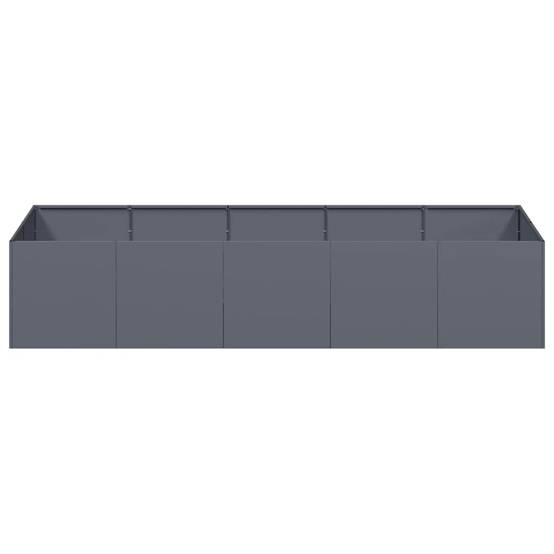 Jardinière acier anthracite 200 x 80 x 40 cm - PANGIVO - Image 4