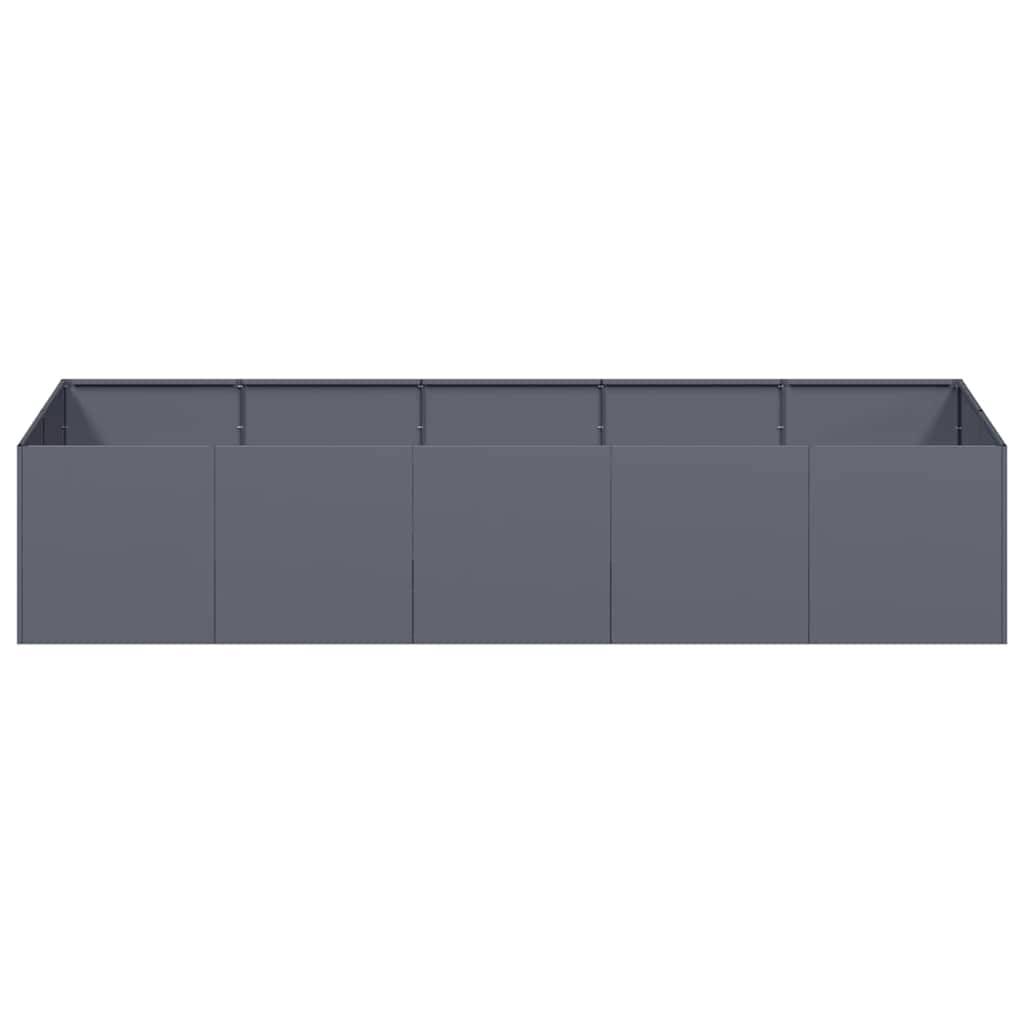 Jardinière acier anthracite 200 x 80 x 40 cm - PANGIVO - Image 4